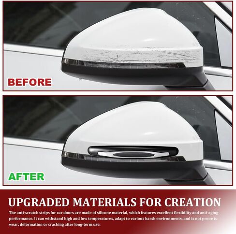 4PCS Car Door Edge Guards, Car Metal Bumper for Doors, Anti-Collision Auto Scratch Protector, Auto Exterior Accessories Self Adhesive Bumper Edge Trim Guard Protector for Most Vehicles (White) in Saudi Arabia
