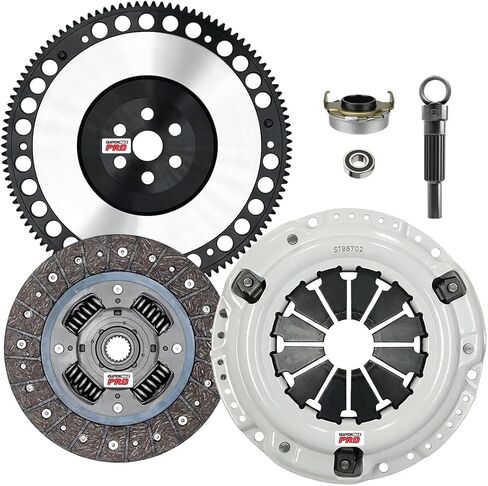 طقم القابض ClutchMaxPRO Performance Stage 1 مع دولاب الموازنة Chromoly متوافق مع 1992-2005 Civic 1993-1997 Civic Del Sol 1.5L 1.6L SOHC 4cyl D15 D16 (CP08022HDLSF-ST1) in Saudi Arabia