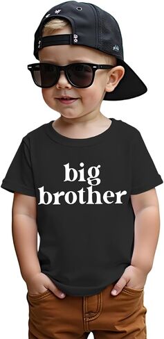 IZYJOY Big Brother Shirt Toddler Baby Boys Promoted to Big Brother T-Shirt Announcement Short Sleeve Sibling Outfit in Saudi Arabia