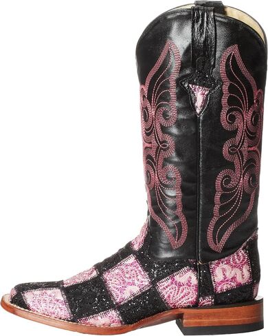 Mens Bronco Pirarucu Print Embroidered Square Toe Casual Boots Mid Calf - Brown in Kuwait