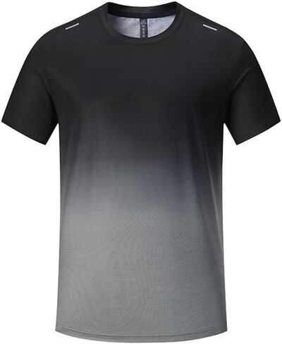 Men’s Active Quick Dry Crew Neck T Shirts Athletic Gym Workout Short Sleeve Tee in Saudi Arabia