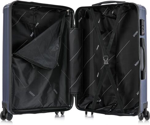 DUKAP STRATOS 20 Inch Carry On Hardside Luggage with GEL Handle and TSA Lock, Travel Suitcase with Spinner Wheels and Studs, Blue in Saudi Arabia