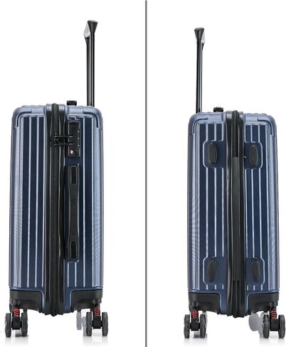 DUKAP STRATOS 20 Inch Carry On Hardside Luggage with GEL Handle and TSA Lock, Travel Suitcase with Spinner Wheels and Studs, Blue in Saudi Arabia