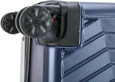 DUKAP STRATOS 20 Inch Carry On Hardside Luggage with GEL Handle and TSA Lock, Travel Suitcase with Spinner Wheels and Studs, Blue in Saudi Arabia