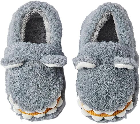 Dinosaur Plush House Slippers for Woman Men Soft Sandals Indoor & Outdoor Non-slip Home Thick Bottom Winter Slipper in Kuwait