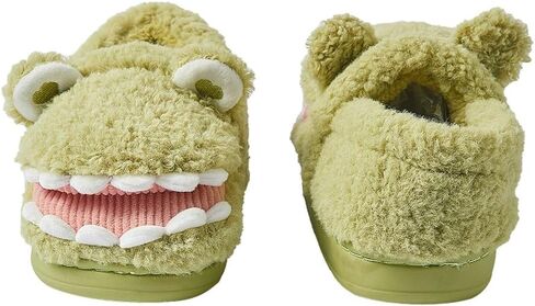 Dinosaur Plush House Slippers for Woman Men Soft Sandals Indoor & Outdoor Non-slip Home Thick Bottom Winter Slipper in Kuwait