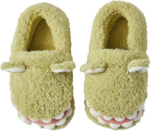Dinosaur Plush House Slippers for Woman Men Soft Sandals Indoor & Outdoor Non-slip Home Thick Bottom Winter Slipper in Kuwait