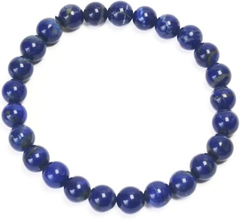 Natural Lapis Lazuli Beaded Stretch Bracelet, Deep Blue with Purple Hints, 0.2inches Gemstone Beads lapis lazuli bracelet 0.2inches, deep blue lapis bracelet Women's stretch bracelet-7-8 inch Meditation, healing, yoga,c women's birthday gift in Saudi Arabia