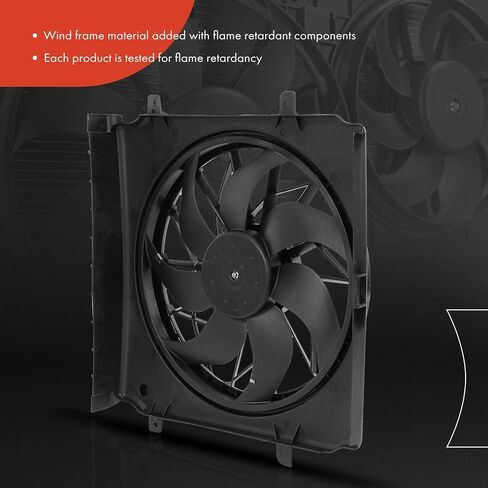 A-Premium Engine Radiator Cooling Fan Assembly Compatible with Select Jeep Models - Liberty 2002 2003 2004, 2.4L 3.7L - Replace# 55037659AA, 55037659AB in Saudi Arabia