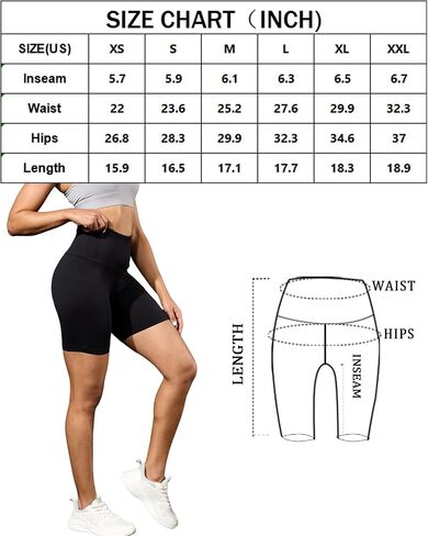 Buttery Soft Biker Shorts, High Waisted Tummy Control No See Through Yoga Workout Running Gym Spandex in Saudi Arabia