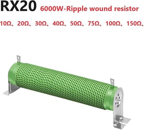 1 قطعة 6000 واط 6KW RX20 عالية الطاقة متغير المقاوم تحميل الشيخوخة قابل للتعديل المقاومة لف المقاومة 10R-150R(150R) in Saudi Arabia