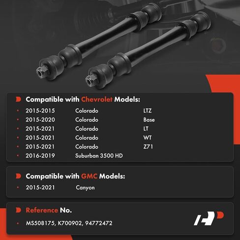 A-Premium 2 x Front Sway Bar Links Stabilizer Bar Links, Compatible with Chevrolet Colorado 2015-2021, Suburban 3500 HD 2016-2019 & GMC Canyon 2015-2021 in Saudi Arabia