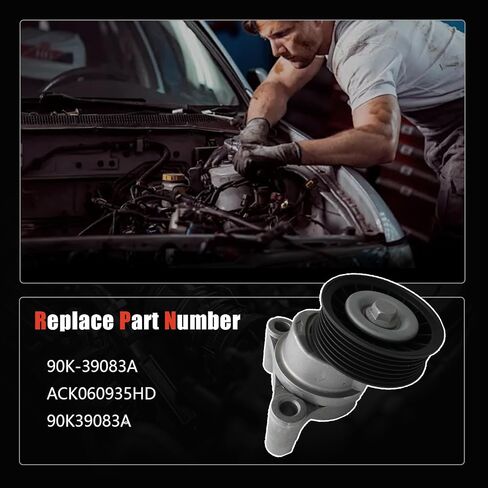 90K-39083A Serpentine Drive Belt Tensioner Pulley Assembly Fit for 2009-2014 Chevrolet Express Silverado Suburban Tahoe GMC Savana Sierra Yukon Cadillac Escalade Hummer H2 H3 12609719 12554027 in Saudi Arabia