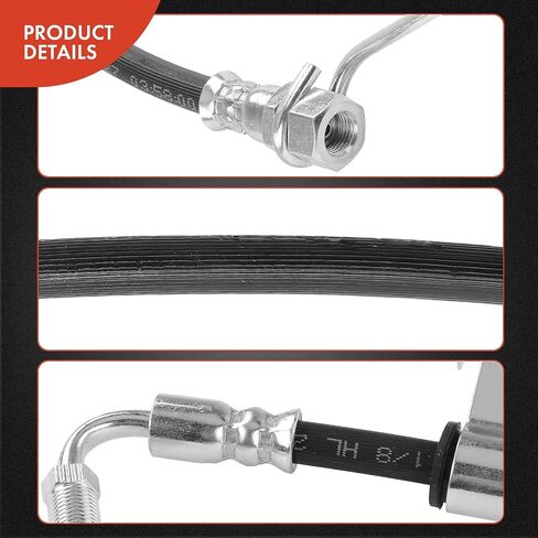 A-Premium Rear Passenger Brake Hydraulic Hose Compatible with Select Ford Models - F53 2008-2017, F59 2015-2019, 6.8L - Replace# 8U9Z2267A in Saudi Arabia