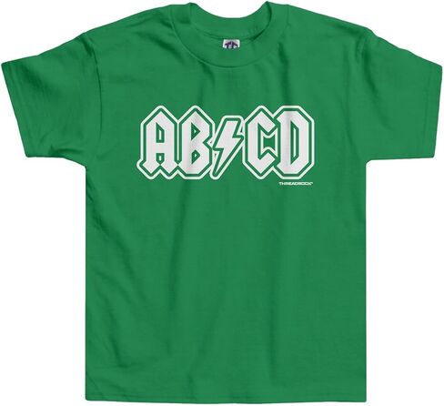 تي شيرت للأطفال الصغار ABCD من Threadrock للفتيات الصغيرات in Kuwait