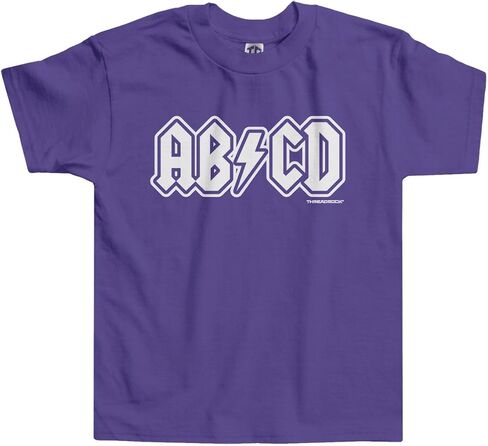 تي شيرت للأطفال الصغار ABCD من Threadrock للفتيات الصغيرات in Kuwait