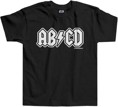 تي شيرت للأطفال الصغار ABCD من Threadrock للفتيات الصغيرات in Kuwait