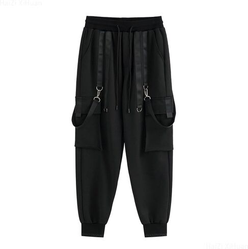 Men's Jogger Pants Punk Cargo Baggy Techwear Hip Hop Harem Streetwear Tactical Track Pants in Saudi Arabia