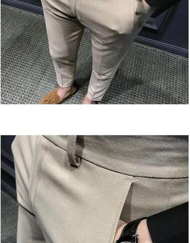 Men Summer Slim Fit Casual Pants Lightweight Elegant Formal Suit in Saudi Arabia