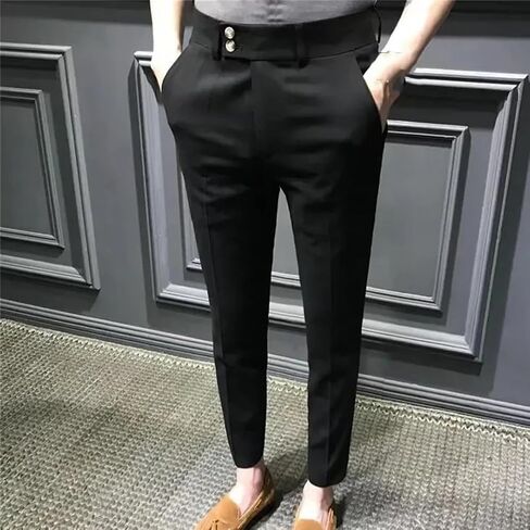 Men Summer Slim Fit Casual Pants Lightweight Elegant Formal Suit in Saudi Arabia