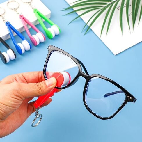 7 Pcs Mini Keychain Sunglasses Cleaning Kit, Eyeglass Clean Tool, Portable Mini Microfiber Eyeglass Lens Cleaner, Clear View Lens Cleaner Cleaning Clip in Saudi Arabia