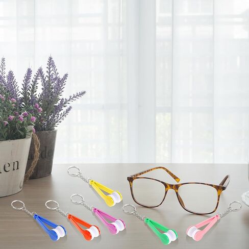 7 Pcs Mini Keychain Sunglasses Cleaning Kit, Eyeglass Clean Tool, Portable Mini Microfiber Eyeglass Lens Cleaner, Clear View Lens Cleaner Cleaning Clip in Saudi Arabia