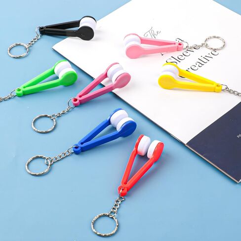 7 Pcs Mini Keychain Sunglasses Cleaning Kit, Eyeglass Clean Tool, Portable Mini Microfiber Eyeglass Lens Cleaner, Clear View Lens Cleaner Cleaning Clip in Saudi Arabia