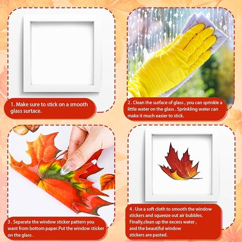 9 Sheets Fall Gnome Window Cling Sticker Vintage Autumn Leaves Pumpkin Reusable Window Decals for Thanksgiving Harvest Party Home Classroom Decor in Saudi Arabia