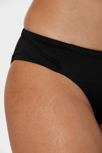 Trina Turk Women's Standard Tab Hipster Bikini Bottom, Cheeky Coverage, Swimwear Separates, Monaco (Black B), 6 in Saudi Arabia