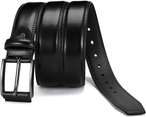 Men's Genuine Leather Dress Belt, Handmade, 100% Cow Leather, Fashion & Classic Designs for Work Business and Casual in Saudi Arabia