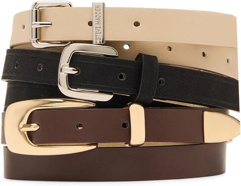 Steve Madden 3 Pack Women Belts For Jeans Dresses Pants Ladies Waist Belt in Saudi Arabia