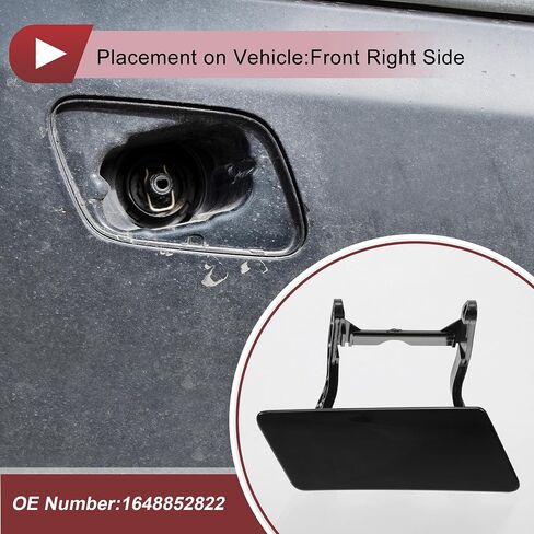 1 Pcs Front Left Side Bumper Headlight Washer Nozzle Cover Cap for Mercedes-Benz GL450 2007-2012 Bumper Trim Nozzle Cover No.1648852722 Black in Saudi Arabia