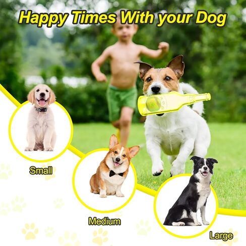 Water Bottle Dog Toy for Aggressive Chewers, Cute Squeaky Indestructible Water Bottle Dog Chew Toys for Medium/Small Dogs Interactive Dog Toys to Exercise and Accompany (Blue) in Kuwait