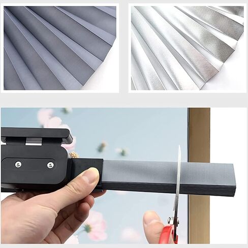 Opaque Folding Roller Blind, Dual Purpose Blackout Pleated Blind with Suction Cups, Temporary Portable Window Cover Curtain, Sun Shade Privacy Screen for Home Car Office Bathroom in Saudi Arabia