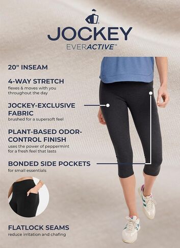 Jockey Women's Activewear EVERACTIVE Capri Legging in Saudi Arabia