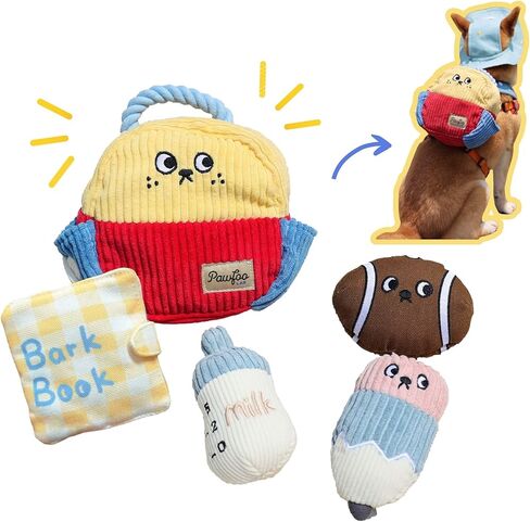 Dog Puzzle Toy, Interactive Snuffle Trash Can Toy for Small Medium Large Dogs – Hide & Seek Treat Dispenser with Squeaky & Crinkle Sounds, 4-in-1 Chew Toy, Durable & Washable in Kuwait