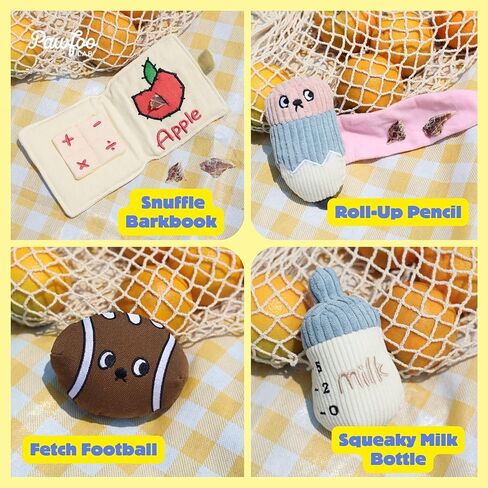 Dog Puzzle Toy, Interactive Snuffle Trash Can Toy for Small Medium Large Dogs – Hide & Seek Treat Dispenser with Squeaky & Crinkle Sounds, 4-in-1 Chew Toy, Durable & Washable in Kuwait