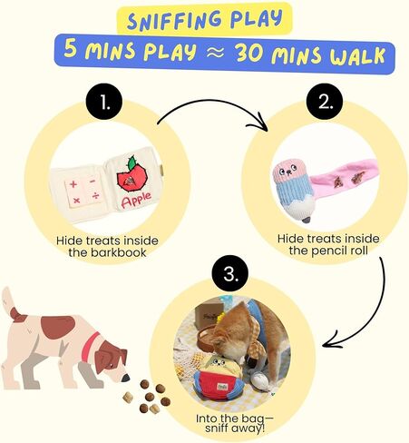 Dog Puzzle Toy, Interactive Snuffle Trash Can Toy for Small Medium Large Dogs – Hide & Seek Treat Dispenser with Squeaky & Crinkle Sounds, 4-in-1 Chew Toy, Durable & Washable in Kuwait