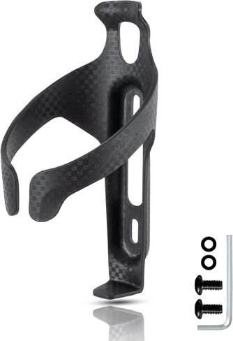 Bike Water Bottle Holder Plastic Carbon Fiber Water Bottle Cage Cages for Road Bikes Mountain Bicycle Water Bottle Cage Drink Cup Holder, 2 Pack - Black in Saudi Arabia