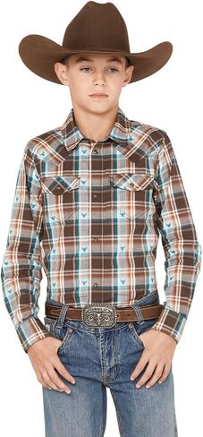 Cody James Boys' Bull Dobby Long Sleeve Snap Western Shirt - Cbsp23w61 in Saudi Arabia