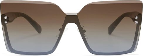 SOJOS Trendy Square Oversized Sunglasses Womens Big Rimless UV400 Ladies Shades SJ1160 in Saudi Arabia