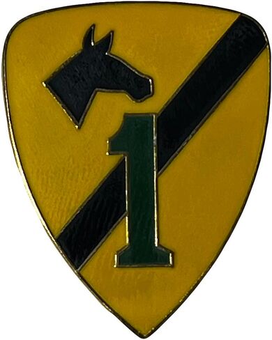1st Cavalry Division Motorcycle Hat Cap Lapel Pin M-317 in Saudi Arabia