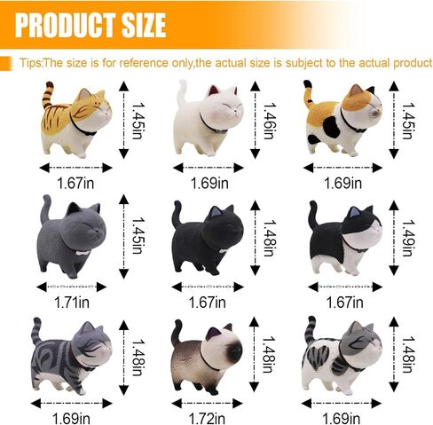 6PCS Car Cute Cat Decorations, Fun Car Rear View Mirror Ornaments, Cat Figurines Set Dashboard Decorations, Universal Auto Interior Accessories for Vehicle Home Desk Office in Saudi Arabia