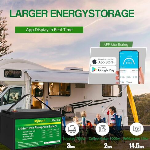 12V 170Ah LiFePO4 Battery, Built-in 150A BMS with Low-Temp Protection, Group 31 Deep Cycle Lithium Battery, Up to 15000 Cycles, Perfect for Trolling Motor, RV, Solar Power, Off-Grid, Marine in Saudi Arabia
