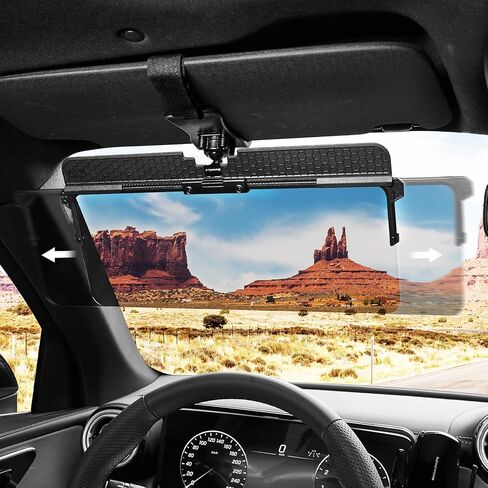 JOYTUTUS Polarized Sun Visor Extender for Car, Upgraded Adjustable Car Sun Visor Extension Sun Blocker, Anti-Glare Stray Light in Saudi Arabia