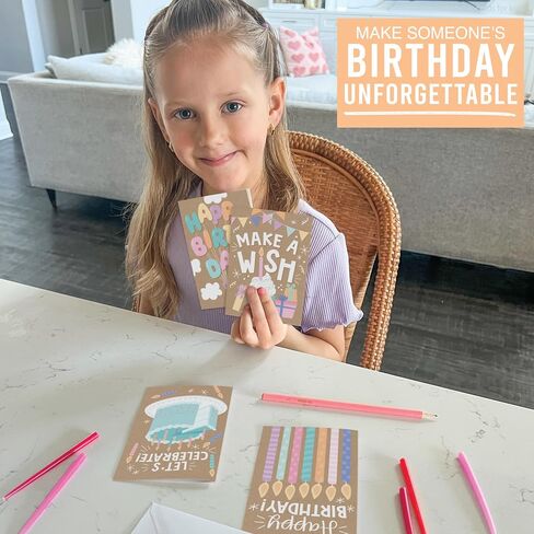 Hadley Designs 54 Rustic Happy Birthday Cards بشكل كبير مع الأظرف - بطاقات أعياد الميلاد السائبة مع الأظرف ، وبطاقات أعياد الميلاد المتنوعة مع الأظرف ، وحزمة بطاقة عيد ميلاد سعيد ، وبطاقات عيد ميلاد الأطفال in Saudi Arabia