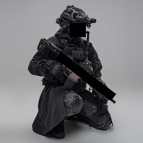 معطف TRN Industrial 2.0 طويل تكتيكي مع غطاء للرأس - معطف واق من المطر فضفاض للاستخدام الخارجي على شكل حرف A مع غطاء للرأس in Kuwait