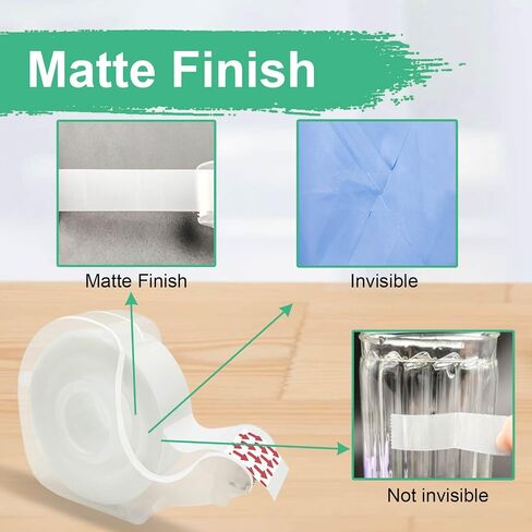 Invisible Tape, Home Office Supplies and Back to School Supplies for College and Classrooms,Matte Finish,1/2 in x 1000 in, Dispensered, 6 Packs in Saudi Arabia