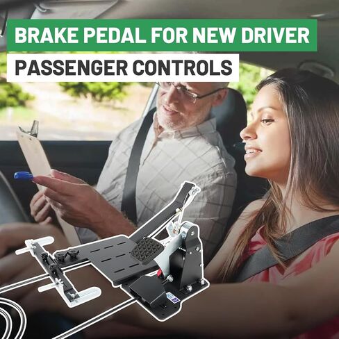 جهاز التحكم في دواسة الفرامل من جانب الركاب، دواسة الفرامل للسائق الطالب، السائق الجديد يتعلم قيادة فرامل تدريب السيارة (دواسة الفرامل الجانبية للراكب + دعامة القاعدة) in Kuwait