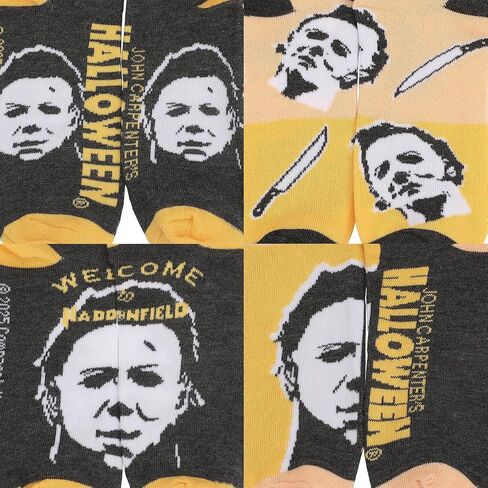 جوارب الكاحل للسيدات من Bioworld John Carpenter'S Logo & Mask Icon Halloween، 5 قطع in Saudi Arabia